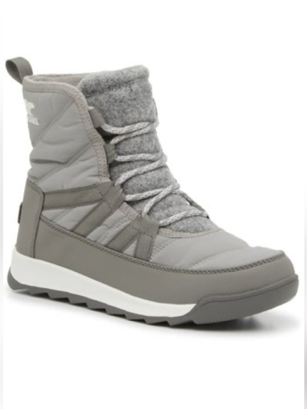 Sorel Whitney II Plus Lace Insulated Waterproof Snow Boots in Chrome Grey